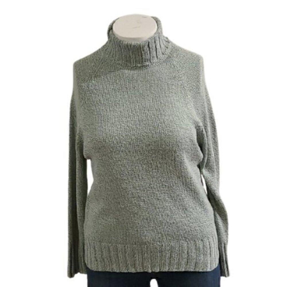 [White Stag] Green Turtle Neck Sweater - Size S